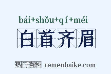 白首齐眉是什么意思的图片